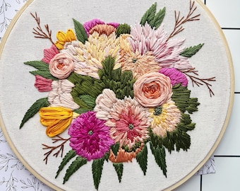 Custom Embroidered Wedding Bouquet | Wedding Gift | Anniversary Gift