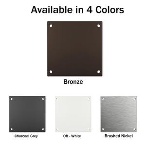 7-Inch Stainless Steel Mounting Plate – Compatible with LN LUMANUMBERS Lighted Address Numbers, Durable, Weather-Resistant, Easy to Install