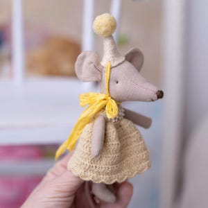 Maileg Big Sister Mouse Clothes: Handmade Dress & Party Hat Set