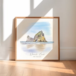 Gepersonaliseerde favoriete plek aquarelschets, op maat gemaakte reisherinneringen illustratie, waar het begon, aangepaste landschapstekening
