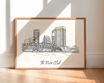 Personalised Favourite Place Sketch, Where We Met, Cityscape Sketch from Photo, Where It All Began, Buildings Illustration, Our First Date