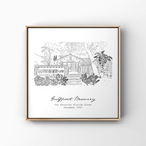 Personalised Favourite Place Watercolour Sketch, Bespoke Travel Memories Illustration, Where It Al Began, Custom Landscape Drawing image 4