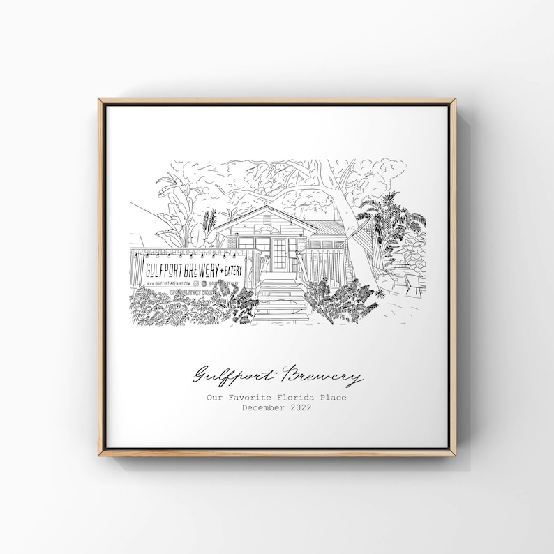 Personalised Favourite Place Watercolour Sketch, Bespoke Travel Memories Illustration, Where It Al Began, Custom Landscape Drawing image 4