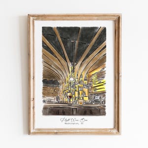 Retrato personalizado de la primera cita, dónde empezó todo, dónde nos conocimos, lugar de nuestra primera cita, pintura en acuarela a partir de una foto, regalo de aniversario