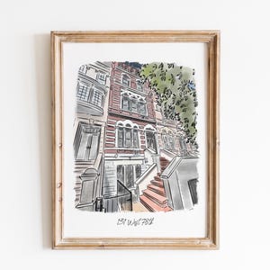 Custom Watercolor House Painting From Photo, Where It All Began, Housewarming Gift First Home, 1st Anniversary Gift, Realtor Closing Gift