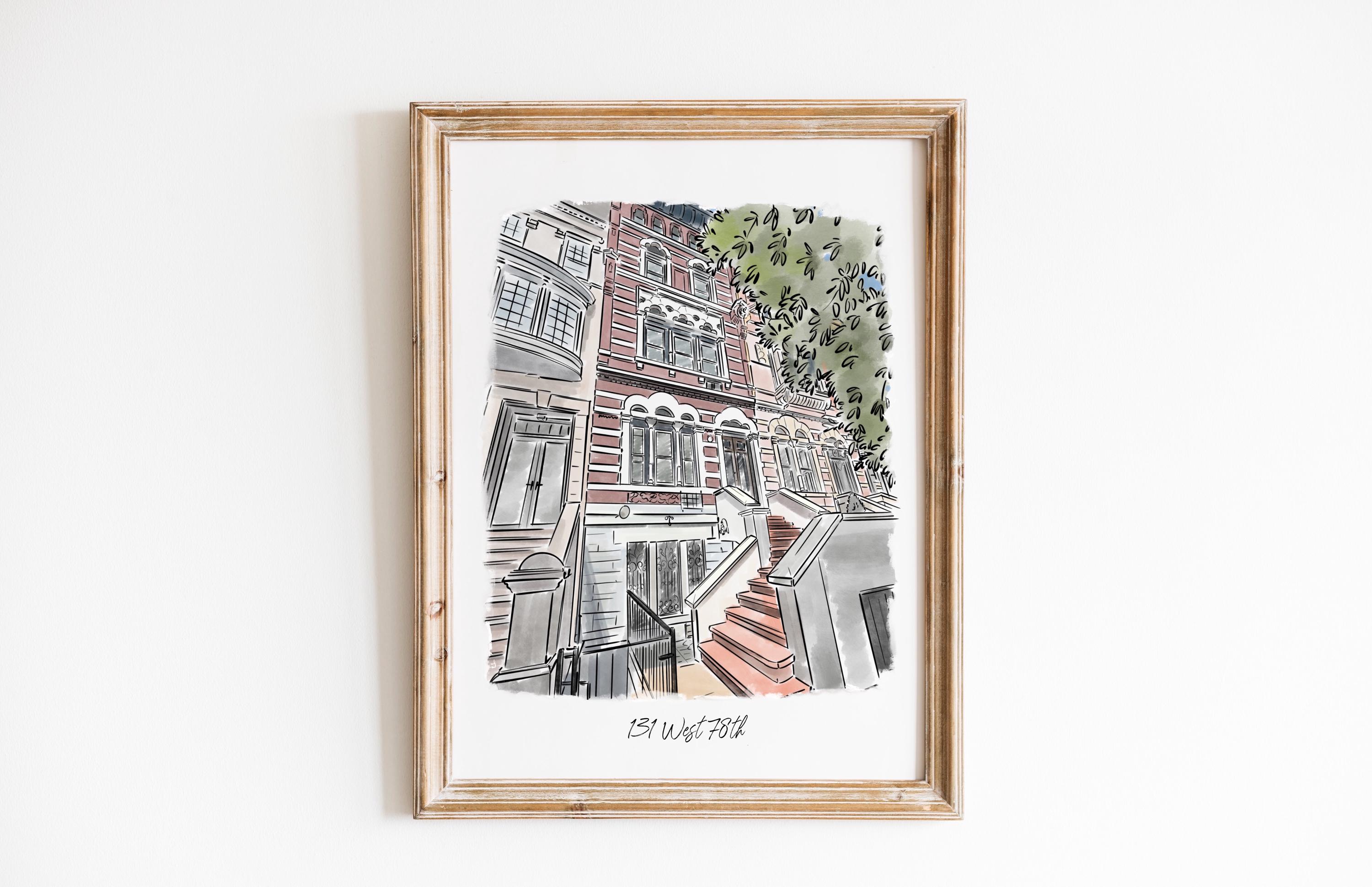Custom Watercolor House Painting From Photo, Where It All Began, Housewarming Gift First Home, 1st Anniversary Gift, Realtor Closing Gift