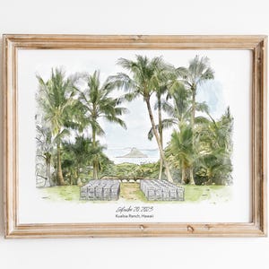 Custom Wedding Venue Painting From Photo, Watercolor Venue Illustration, Where It All Began, Save The Dates, Unique Gifts For Couples