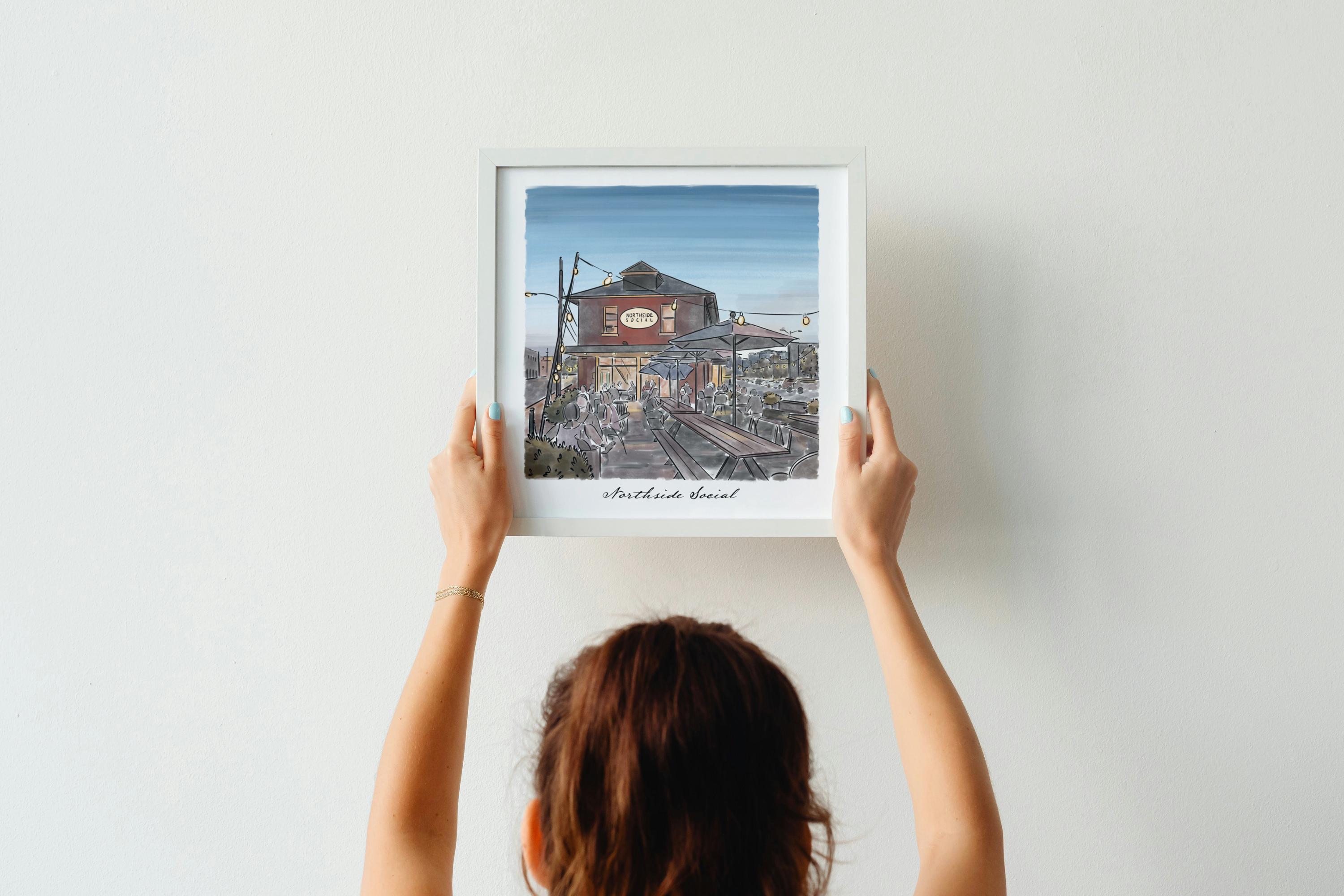 Storefront Portrait Custom Storefront Watercolor Portrait, Restaurant Painting From Photo ...