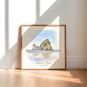 Personalised Favourite Place Watercolour Sketch, Bespoke Travel Memories Illustration, Where It Al Began, Custom Landscape Drawing image 7