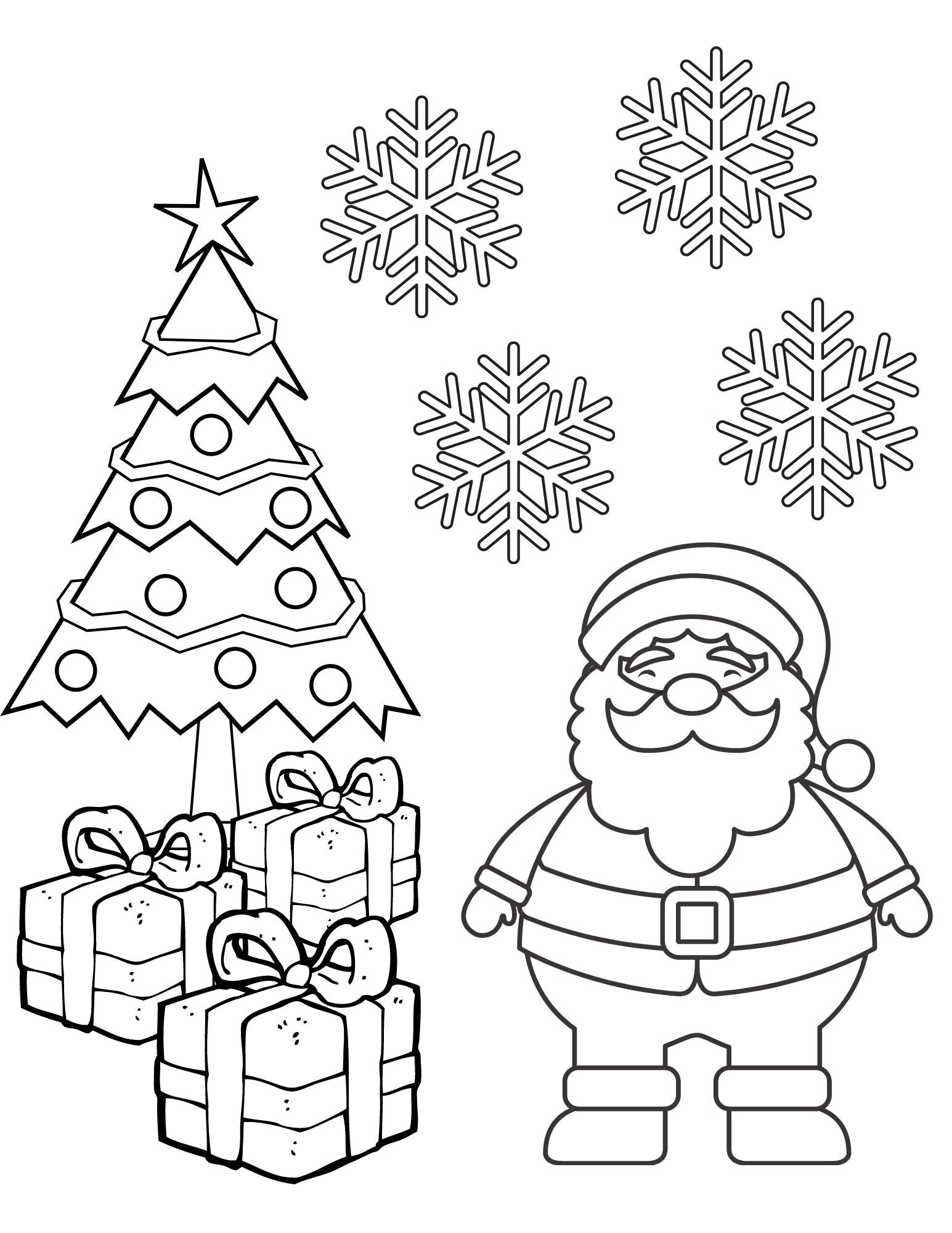 Easy Children's Holiday Coloring Pages | Etsy