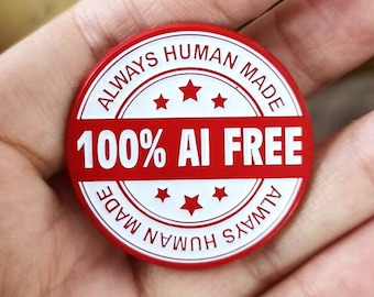 100% AI-VRIJ, altijd door mensen gemaakte emaille pin van hoge kwaliteit