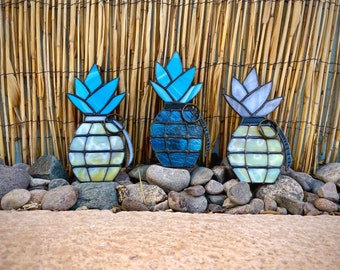 New Colors Stained Glass Pineapple Grenade