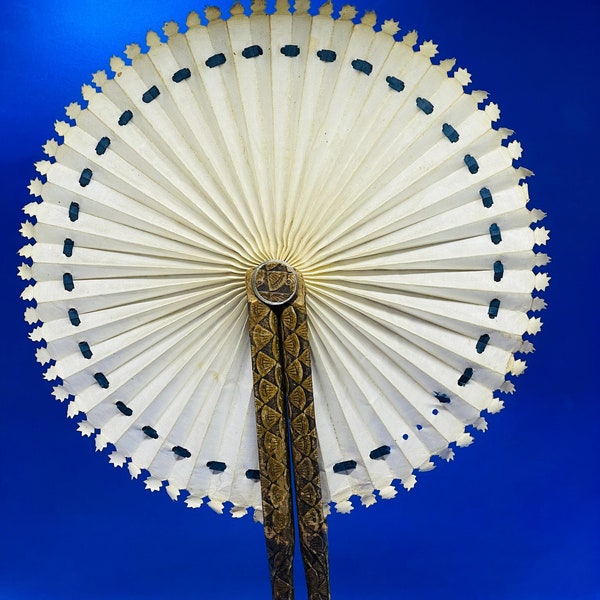 Vintage Decorative Linen Cloth Fan