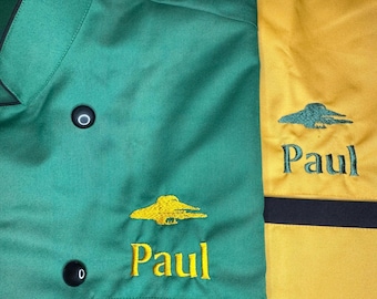 Chaqueta de chef bordada