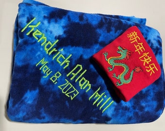 Manta de bebé personalizada bordada a medida