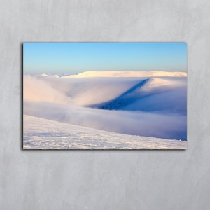 Fond hivernal au pays des merveilles Impressions de Noël Art mural horizontal des Carpates Carte postale en téléchargement numérique Photographie de tirages téléchargeables