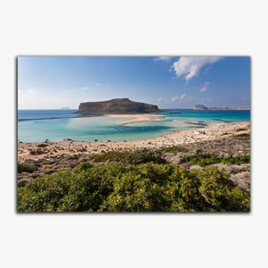 Impresiones digitales marinas, Playa tropical, Laguna de Balos, Arte mural de playa, Descarga digital, Póster horizontal oceánico, Fotografía de paisaje tropical