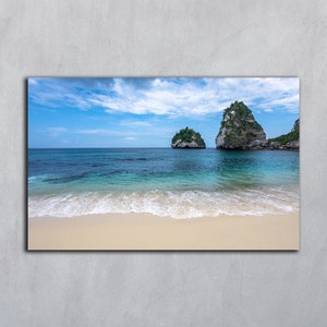 Descarga digital de fotografías, impresiones descargables del océano, impresiones de paisajes tropicales, descarga instantánea de paisajes marinos horizontales imprimibles de playa
