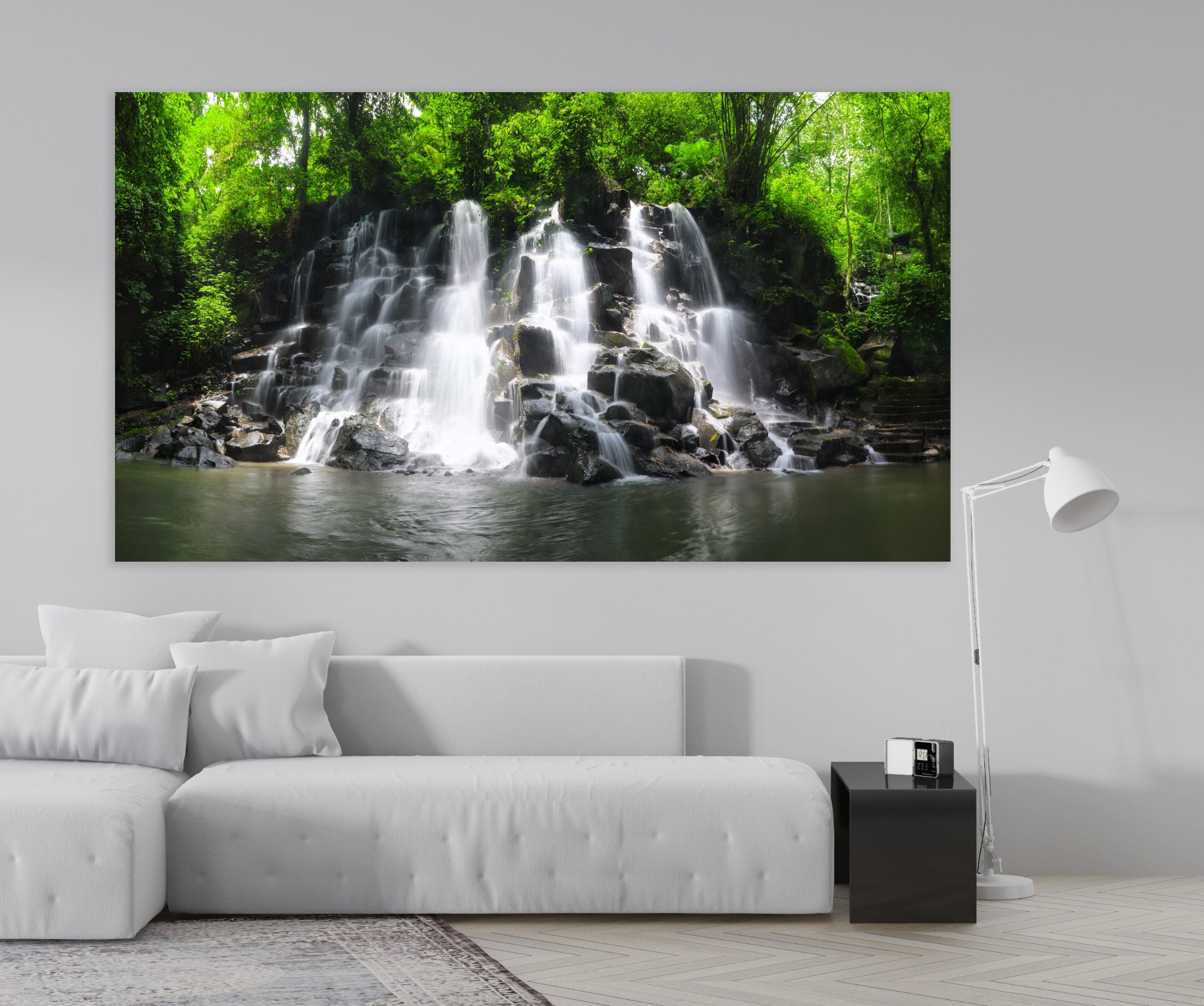 Waterfall Printable Digital Download Panoramic Print Waterfall Wall ...