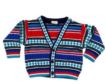 Vintage 80s multi-color cardigan (infant)