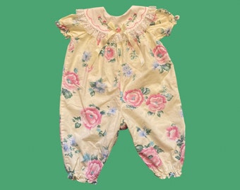 Vintage Floral Baby Onesie  (6-9 months)