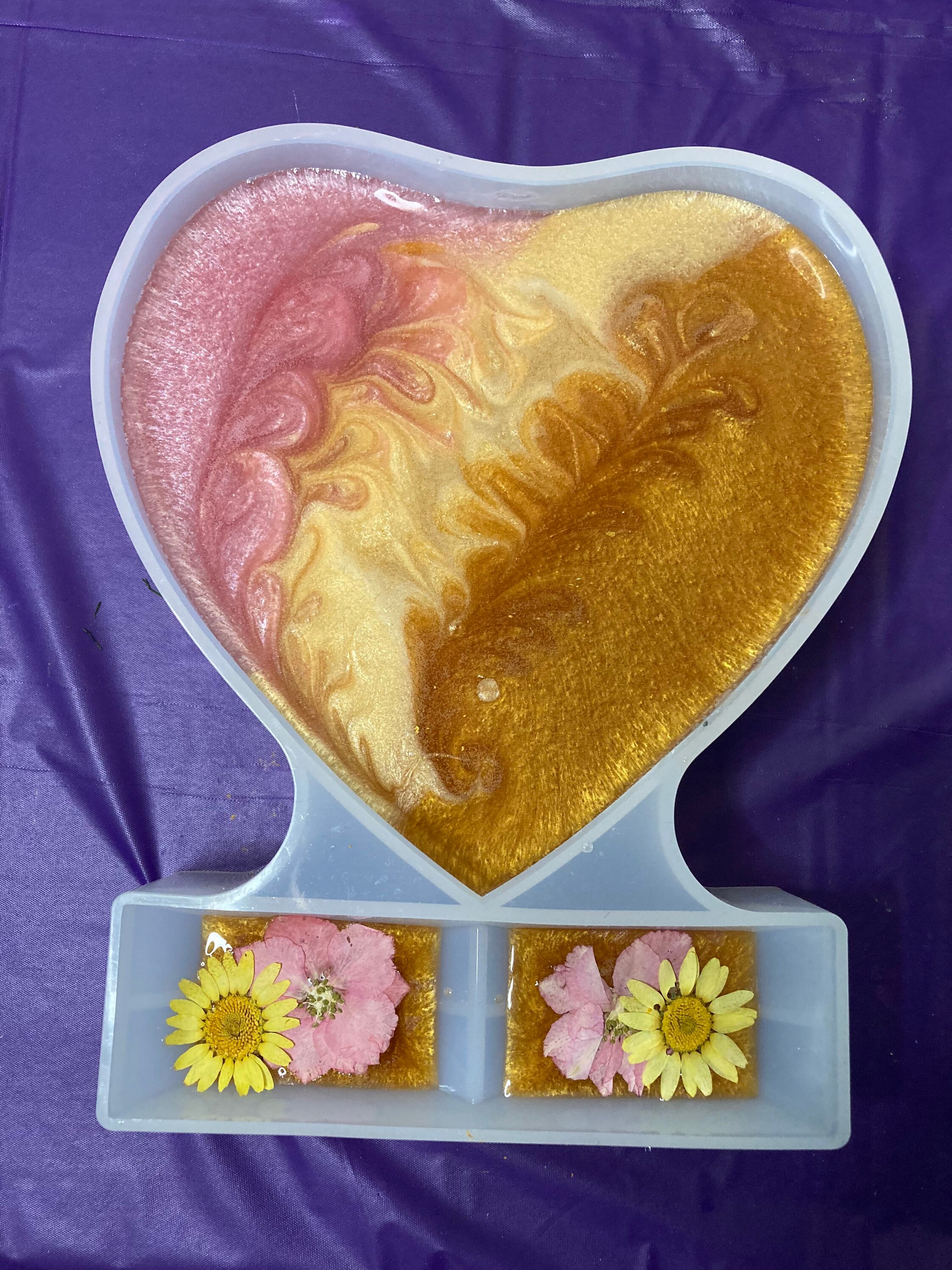 Custom Heart Shaped Picture Frame With Stand Etsy