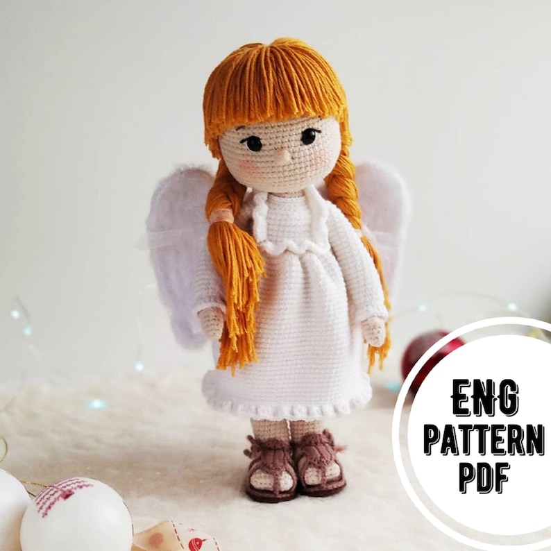 Crochet PATTERN angel Doll amigurumi dolls PDF in image 1