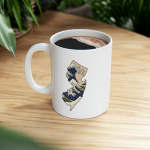 Bobby Tsunami&#39;s Great Wave of New Jersey Ceramic Mug 11oz