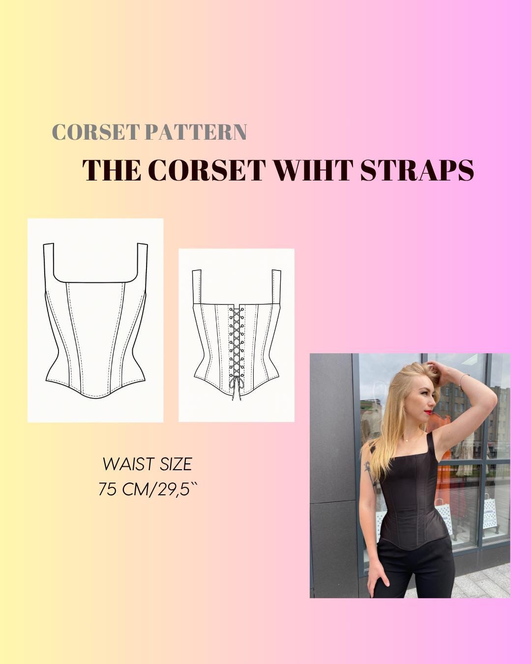 sachin and babi light blue dress Drop Waist Corset Dress Pattern