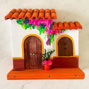 Home Decor, "Mi Casita" - White and Brown Combination, Cute and Unique Decor For Your Home