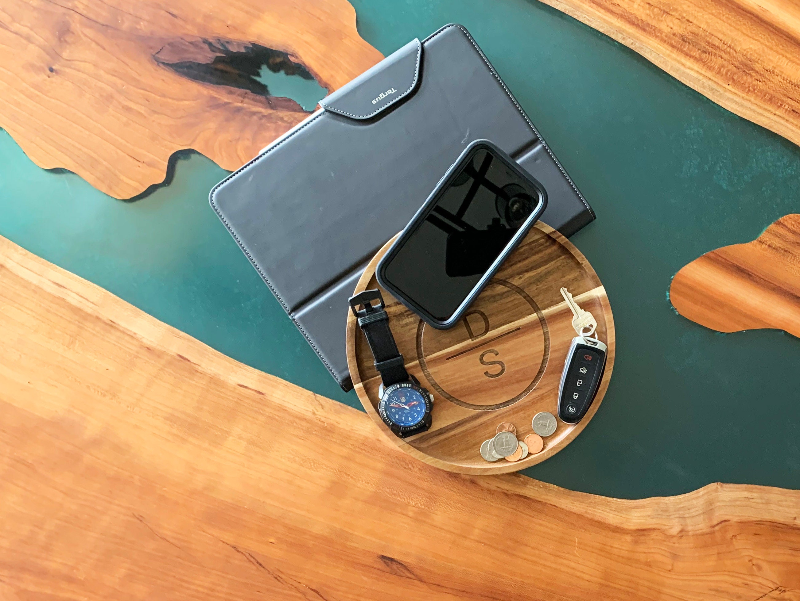 Personalized Valet Tray Desk Catchall Tray Men's Etsy