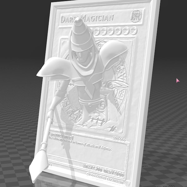 Custom Dark Magician 3D Card STL File for YuGiOh Fans