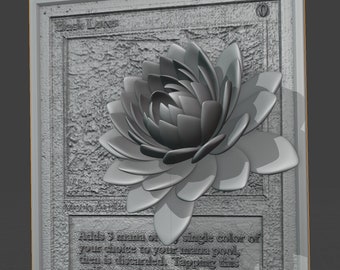 Unveil the Mystique with Black Lotus - Iconic Magic: The Gathering 3D/4D Card