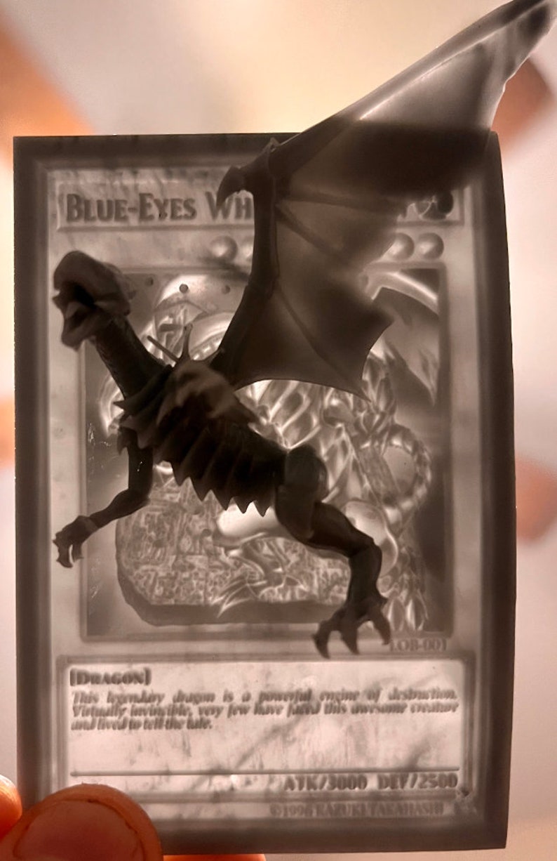 Blueeyes White Dragon 3D / 4D Card Custom 3D Printing File Yugioh New