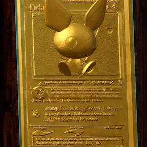 Carte 3D/4D Pichu - fichier d'impression personnalisé - nouvelle carte Pokémon
