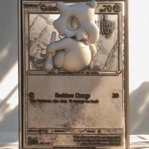 3D Cubone STL-Datei - Druckbare 3D-Pokemon-Kartenmodell - Cura, Blender Kompatibel