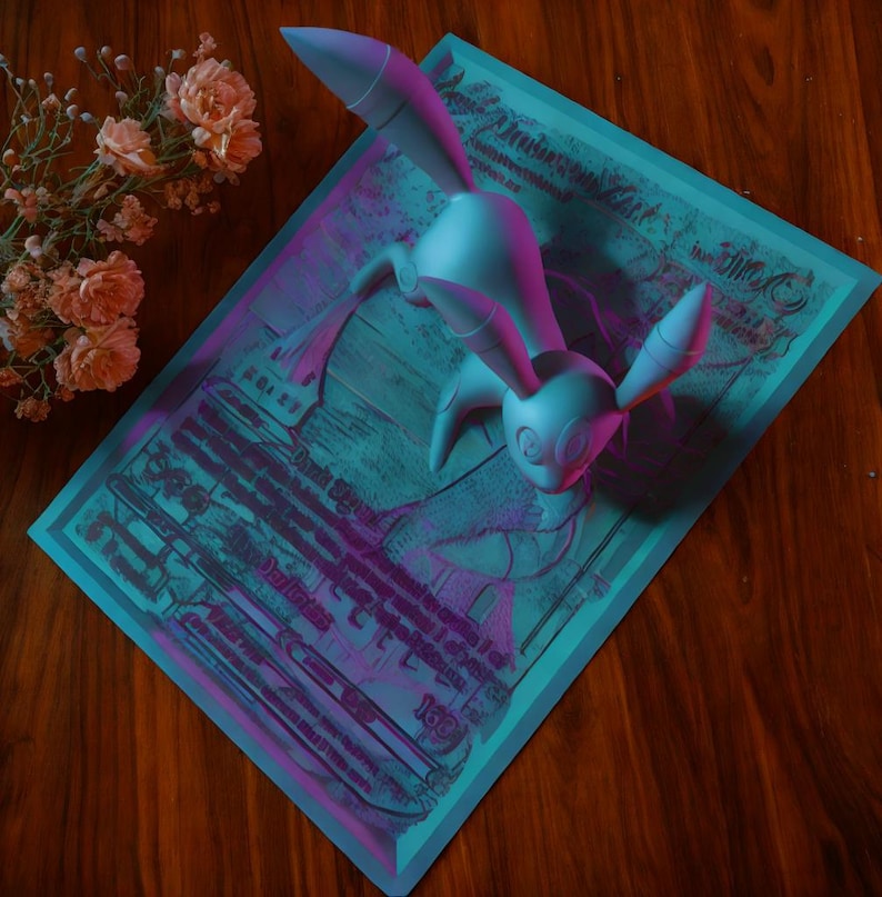 Umbreon 3D/4D Card - Embracing Mysterious Allure image 1