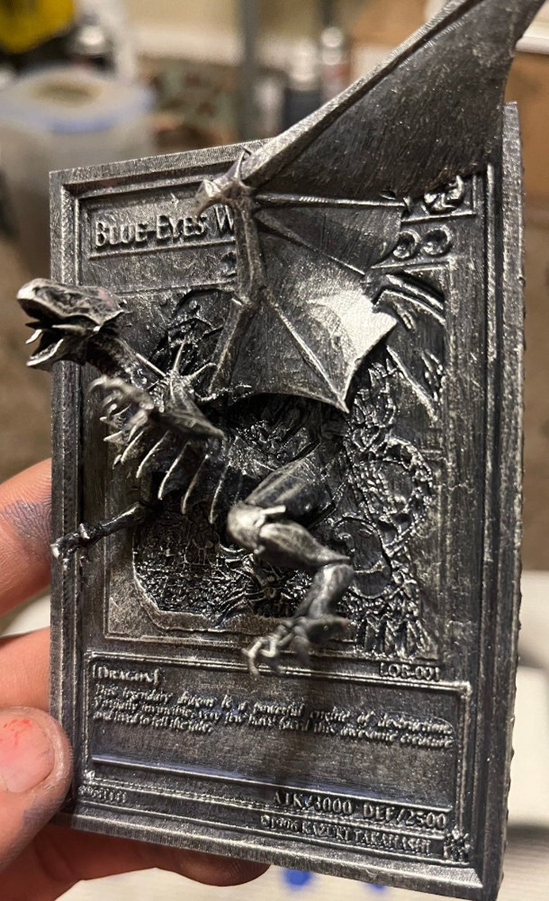 Blueeyes White Dragon 3D / 4D Card Custom 3D Printing File Yugioh New