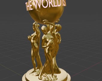NIEUW! Scarface 'The World Is Yours' beeldje STL-bestand – 3D-printbaar model
