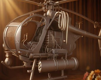 Updated* Unleash the Power of Military Precision: 3D Print or Game with the Ultimate Attack Helicopter Model!