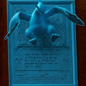 Carte 3D/4D Lugia - fichier d'impression personnalisé - nouvelle carte Pokémon