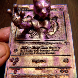 Mewtwo Promo 3D/4D-kaart: aangepaste Pokémon-ruilkaart, digitaal bestand