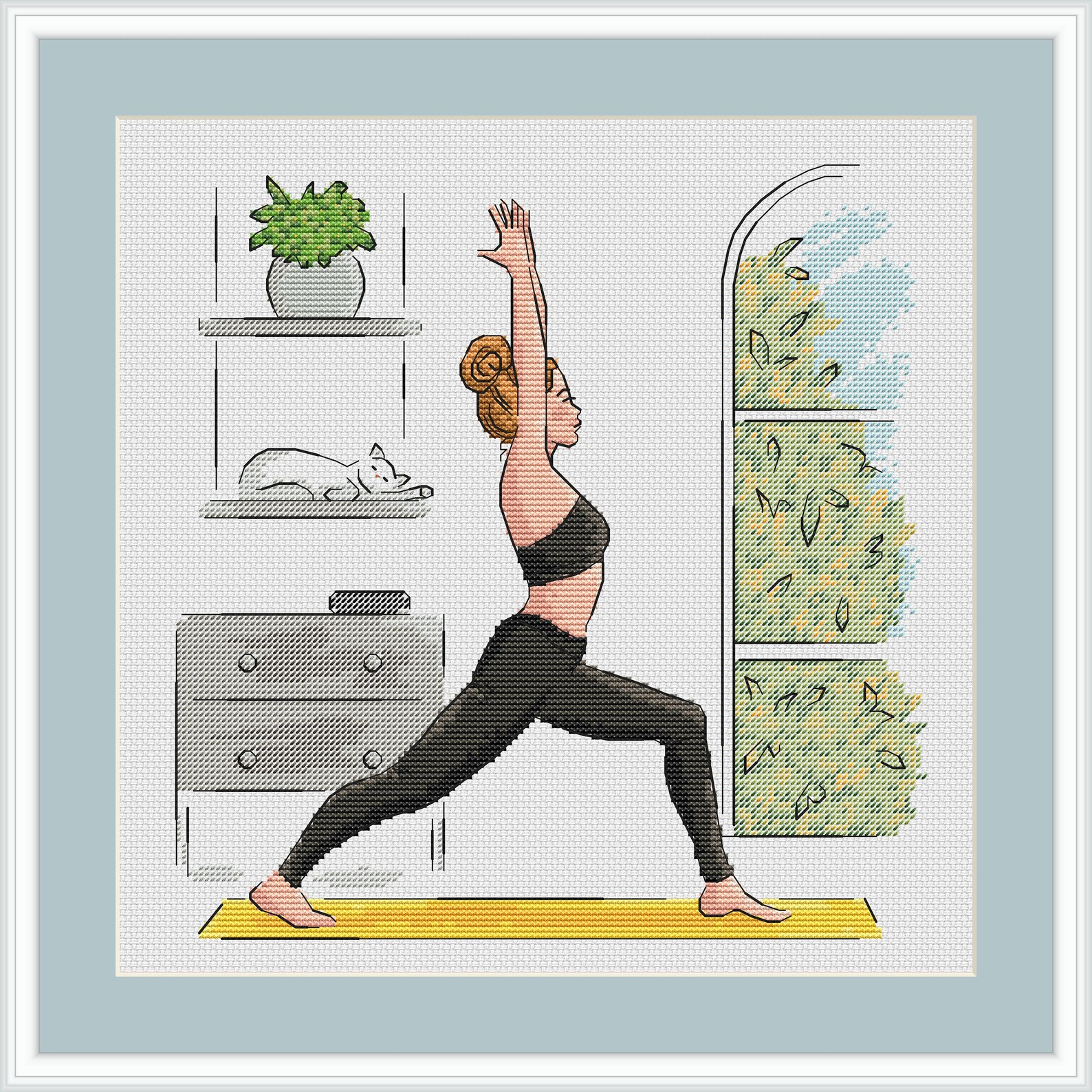 Yoga Cross Stitch Pattern Yoga Pose Cross Stitch Pattern PDF Etsy