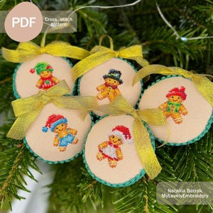 Kleine kerst peperkoek kruissteekpatroon pdf direct downloaden - peperkoek kruissteekpatroon voor doe-het-zelf knutselen, kaarten, pinkeeps