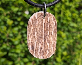 Oval shaped antler necklace / pendant