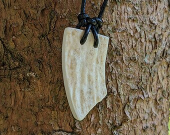 Hand shaped antler necklace