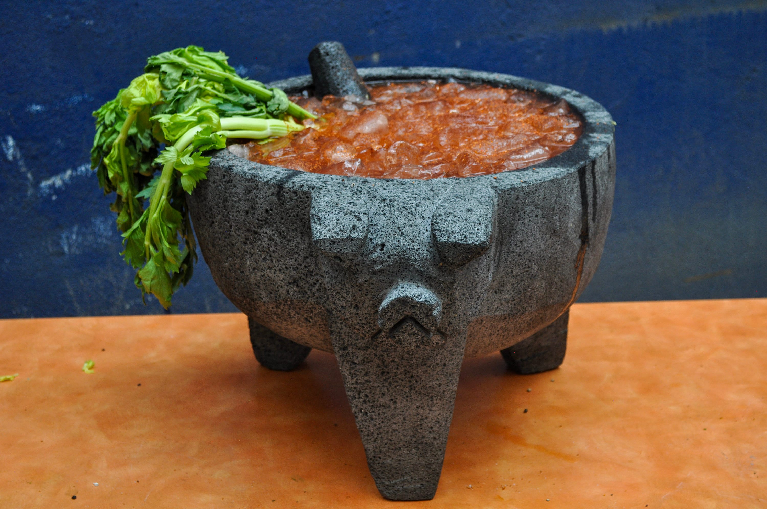 Mexican Handmade Heart Shape Molcajete with three legs 8 in