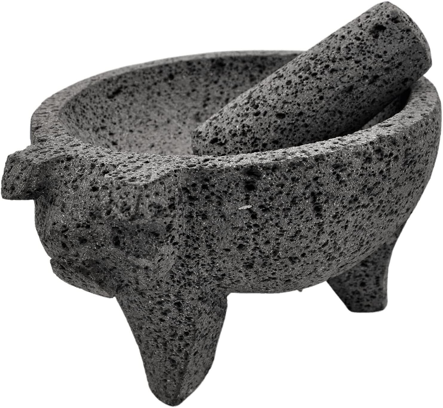 Molcajete / Mortar and Pestle Pitzotl of Volcanic Stone Beautiful Molcajete of 7 inches in