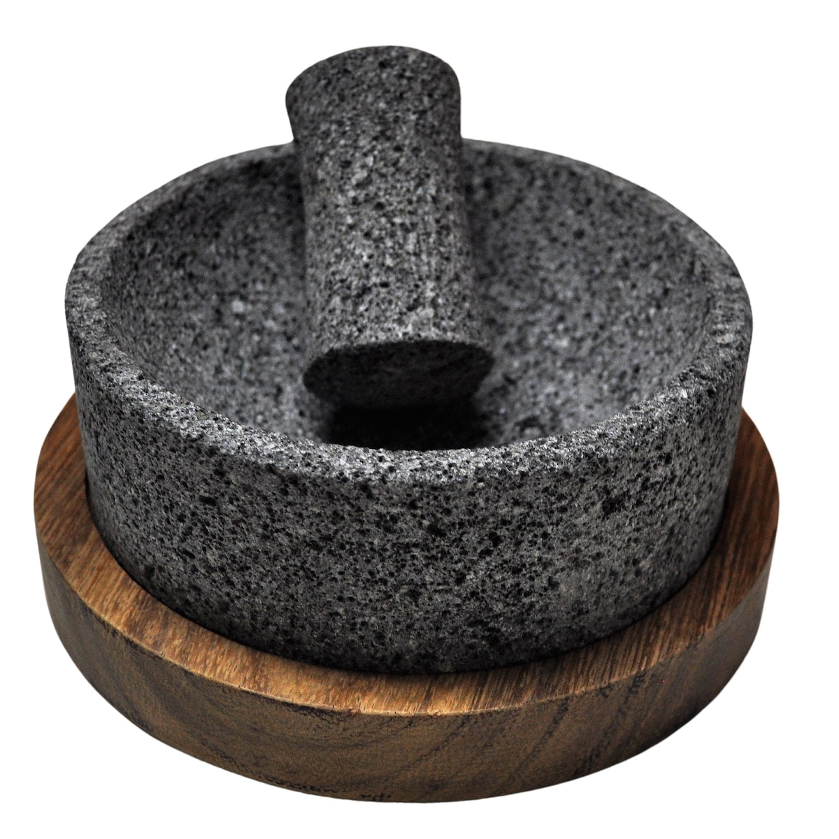 Molcajete With Wooden Base