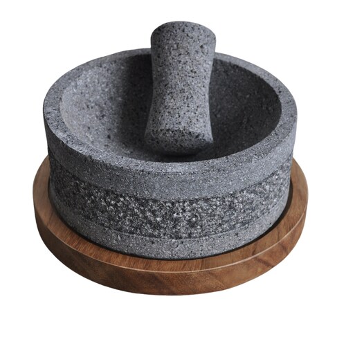 Mexican Molcajete With Lid Mortar and Pestle 20 CM Etsy